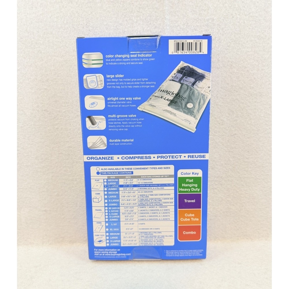 MagicBag 1 XL Flat Compression Storage Bags Clothes, NIB, Lot of 2, 2 Bags Total - Picture 3 of 6